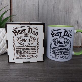 Best dad ever mug in box