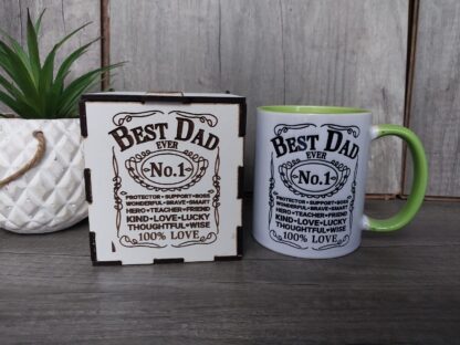 Best dad ever mug in box