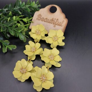 3 Flower drop earrings