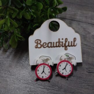Alarm clock earrings
