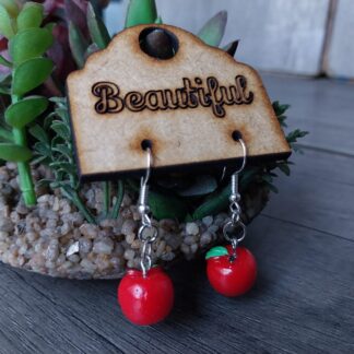 Apple drop earrings