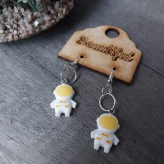 Astronaut  Silicone drop earrings