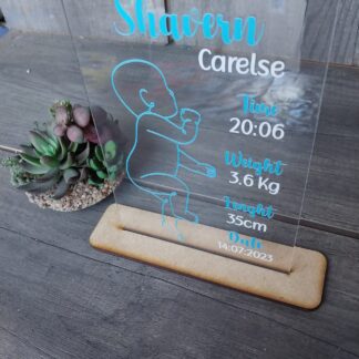Baby Birth Plaque