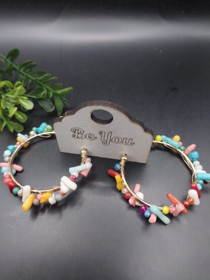 Beaded Hoop Earrings - Image 5