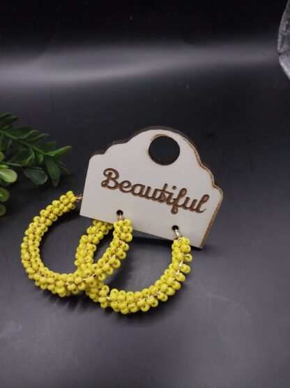 Beaded Hoop Earrings - Image 2
