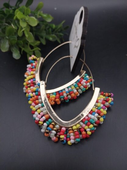 Beaded loop earring - Image 2