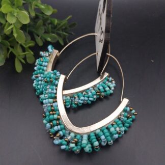 Beaded loop earring