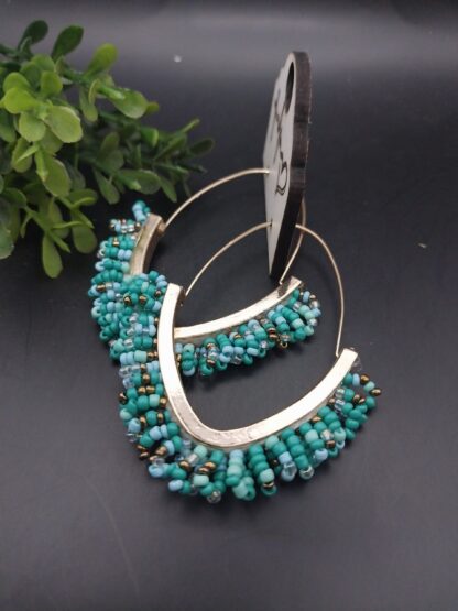 Beaded loop earring