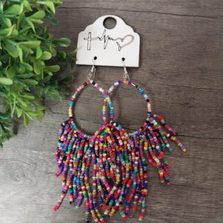 Beaded Round earrings