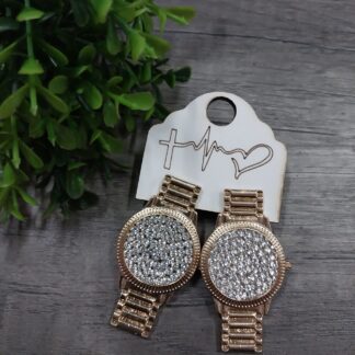 Watch earrings