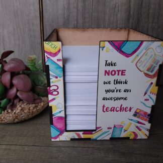 Teacher printed cube