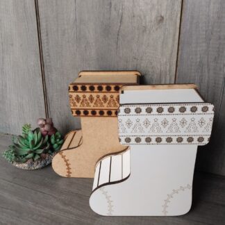 Christmas sock engraved empty