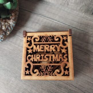 Christmas ornaments in small box