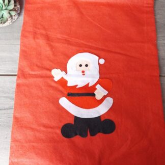 Red christmas draw string bag