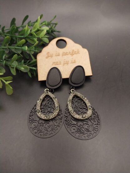 Black with Green stones