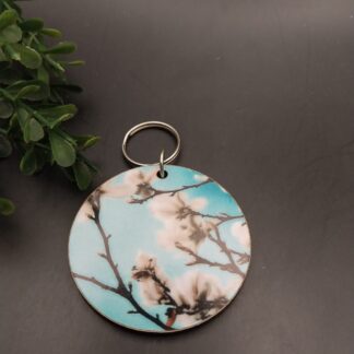 Blossoms printed key chain