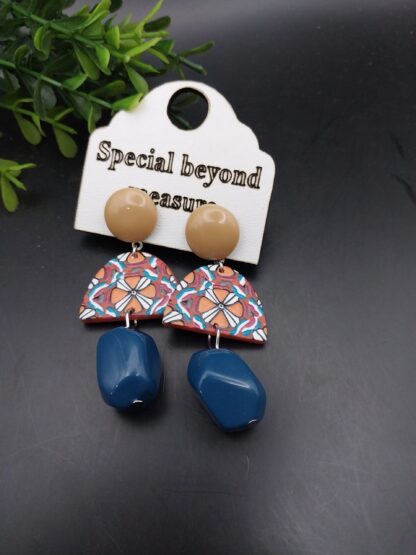 Blue Bead drop earrings