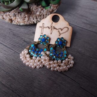 Blue with pearl detail