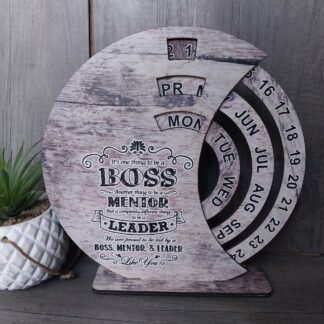 Boss turning desk calendar