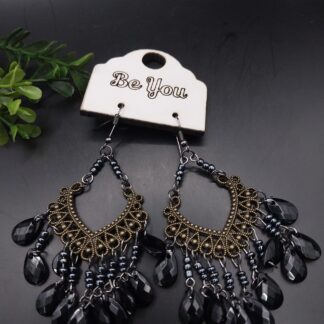 Bronze with bead Teardrop