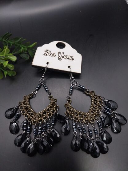 Bronze with bead Teardrop