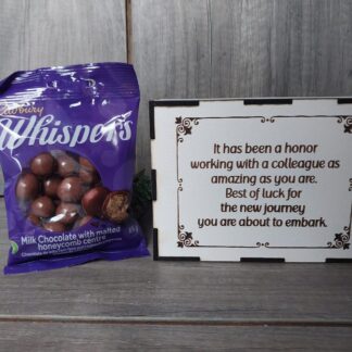 Colleague new journey whisper box