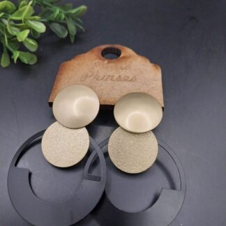 Coated metal circle with Gold topper