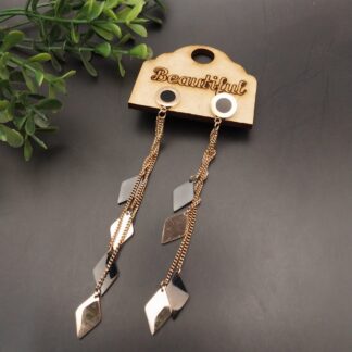 Copper colored & Black diamond shapes