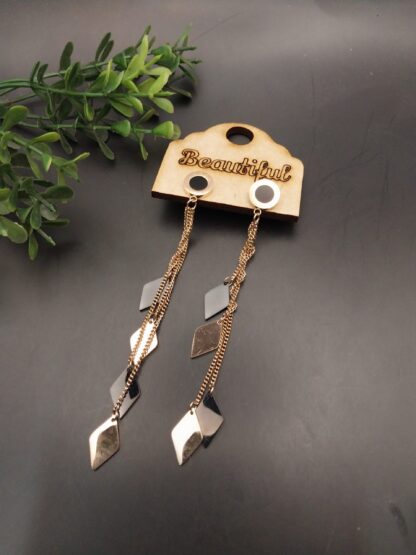 Copper colored & Black diamond shapes